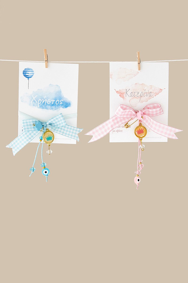 Φιλντισένιο μαρτυρικό σιέλ με στέμματάκι, 50 τεμάχια.