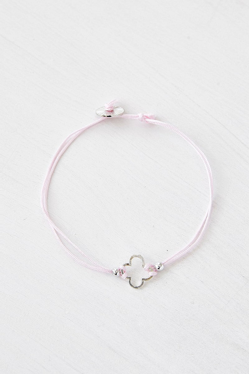 Μαρτυρικό βραχιόλάκι ρόζ με ασημί κούμπωμα, 50 τεμάχια.