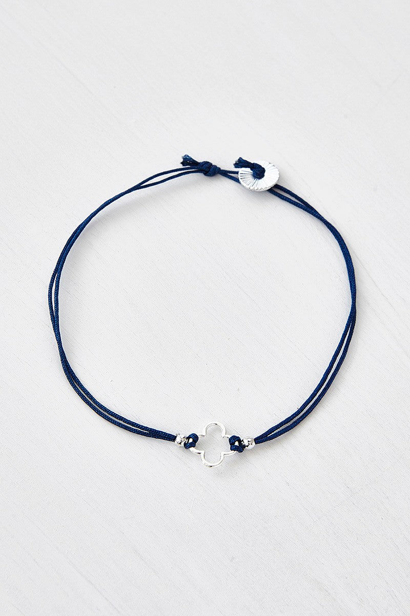 Μαρτυρικό βραχιόλάκι Blue Navy 50 τμχ. με ασημί κούμπωμα και λεπτομέρειες με δωρεάν μεταφορικά.