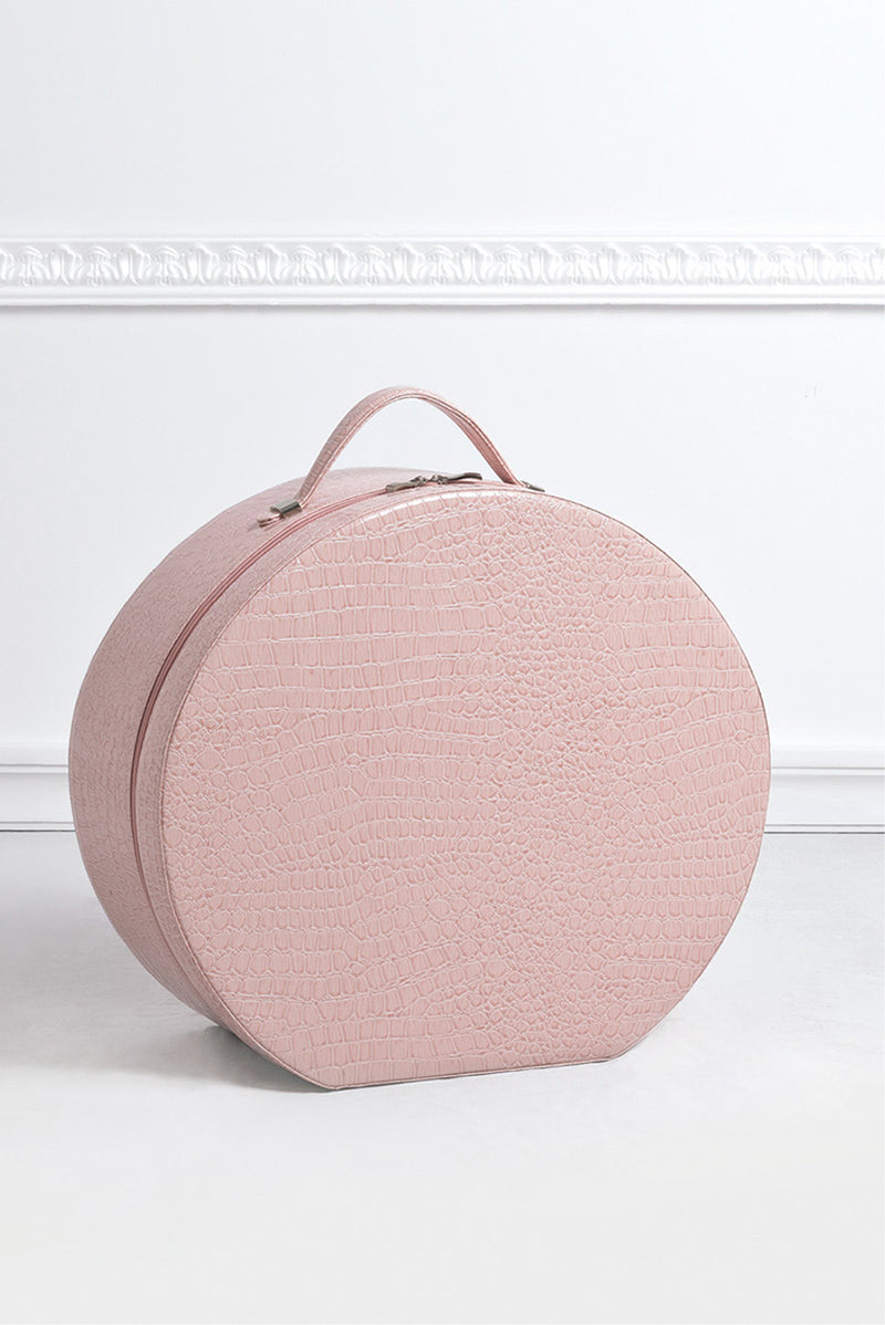 Βαλίτσα καπελιέρα ρόζ, με βελούδινη επένδυση και καθρέφτη εσωτερικά, δωρεάν μεταφορικά!