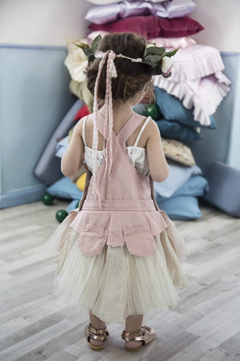 Σαλοπέτα πλεκτή σε χρώμα σάπιο μήλο με λευκό τοπ