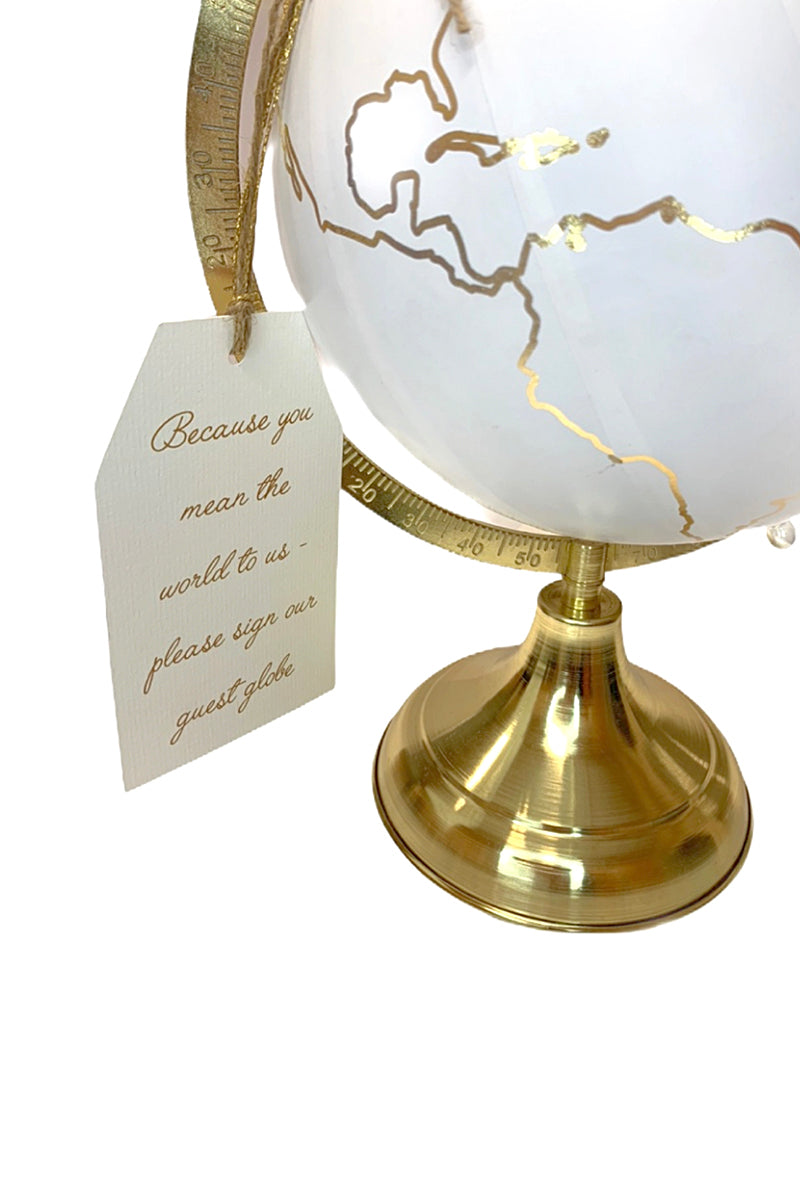 Βιβλίο ευχών υδρόγειος χρυσή.