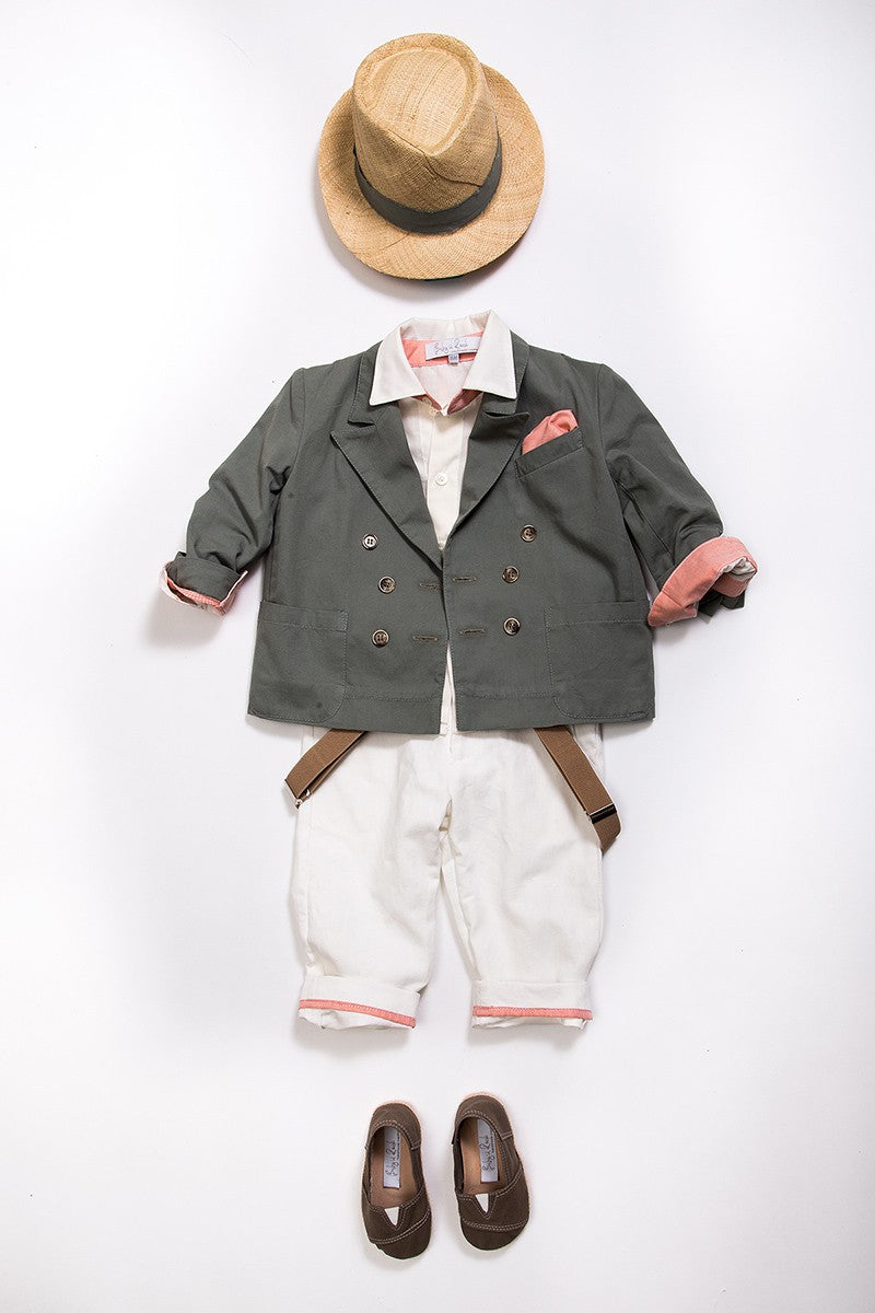 BABY U ROCK 500305C ΚΟΣΤΟΥΜΙ ΕΚΡΟΥ-ΧΑΚΙ ΜΑΖΙ ΜΕ ΤΙΡΑΝΤΕΣ & ΦΟΥΛΑΡΙ ΓΙΑ ΤΟ ΠΕΤΟ