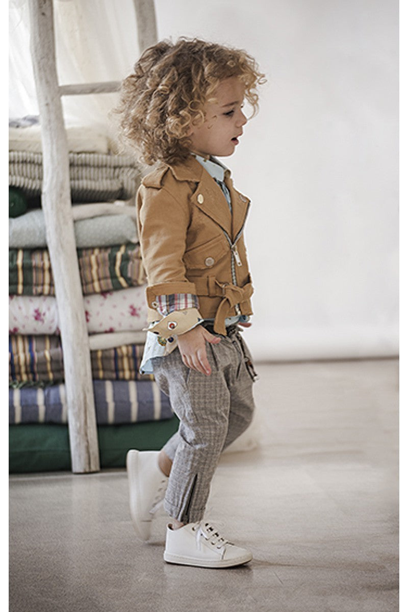 BABY U ROCK 500719C ΛΙΝΟ PERFECTO ΜΕ ΠΤΙ ΚΑΡΟ ΠΑΝΤΕΛΟΝΙ & ΕΜΠΡΙΜΕ ΠΟΥΚΑΜΙΣΟ