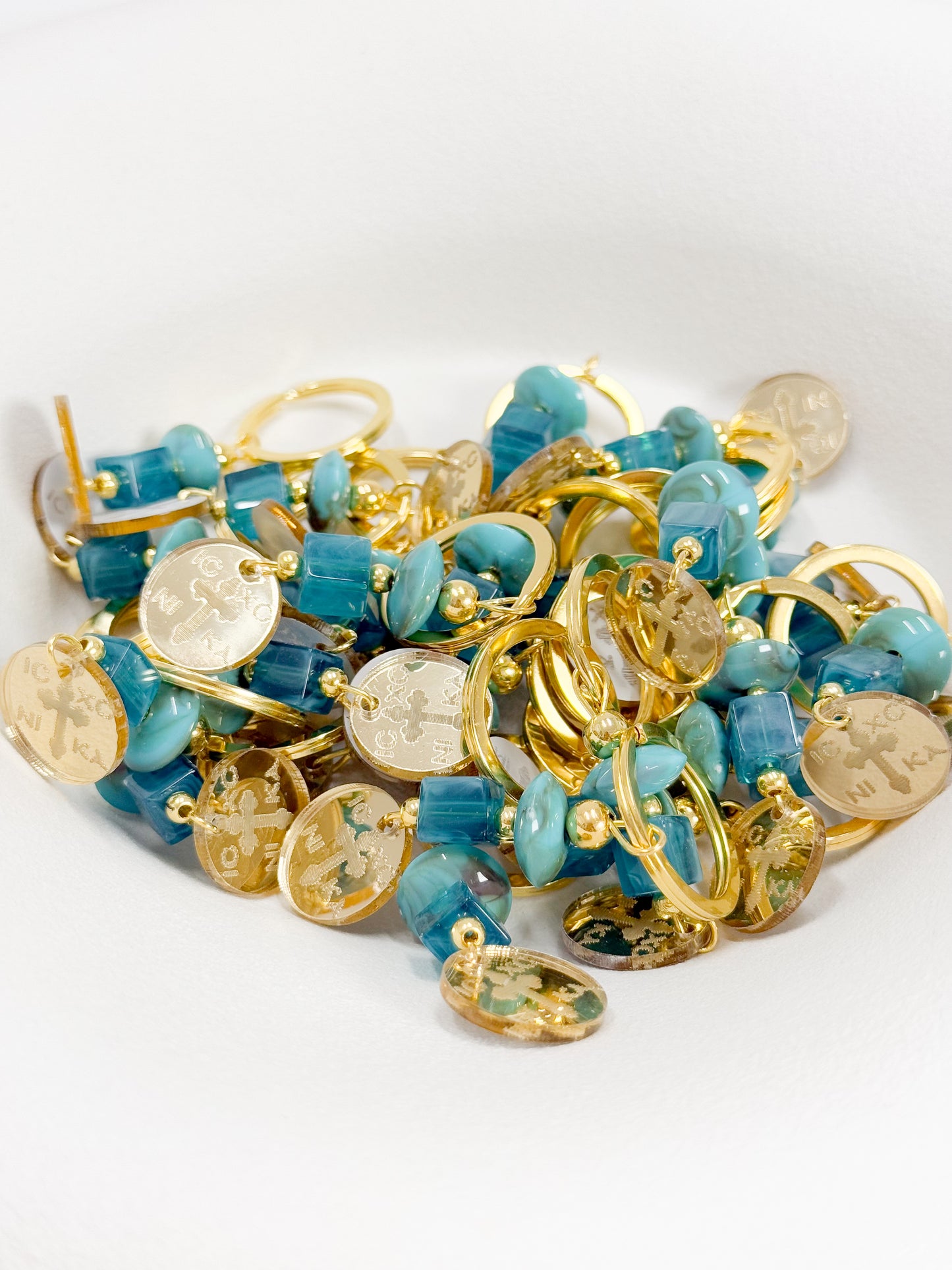 Celfie & Co. A27 (Α27) χειροποιήτο μαρτυρικό μπρελόκ plexi - glass κωνσταντινάτο, 50 τεμάχια.