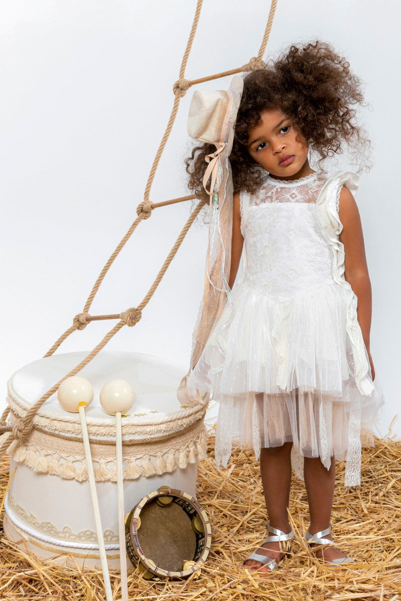 BABY U ROCK 22002G12AAC "COLOMBINA" ΙΒΟΥΑΡ ΔΑΝΤΕΛΕΝΙΟ ΦΟΡΕΜΑ ΜΕ ΜΠΑΝΤΑΝΑ