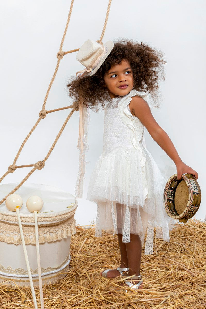 BABY U ROCK 22002G12AAC "COLOMBINA" ΙΒΟΥΑΡ ΔΑΝΤΕΛΕΝΙΟ ΦΟΡΕΜΑ ΜΕ ΜΠΑΝΤΑΝΑ