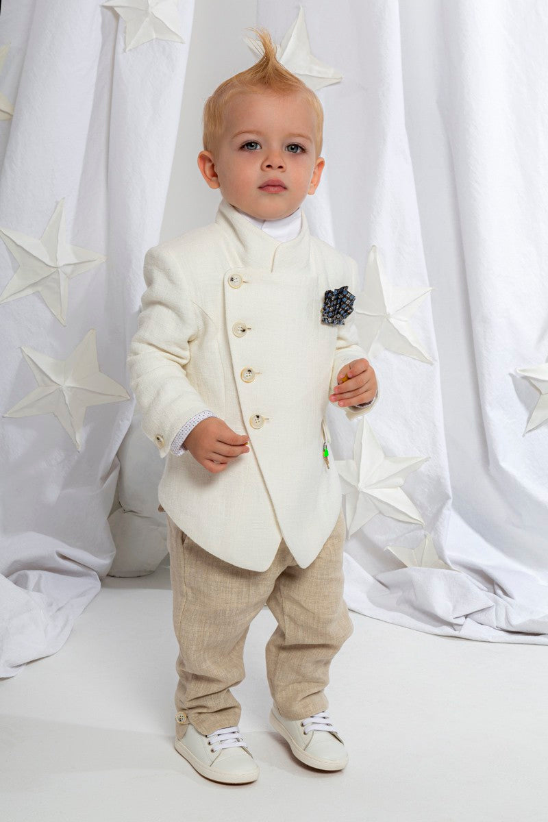 BABY U ROCK 220B03CC "MARCELLO" ΛΙΝΟ ΣΤΑΥΡΩΤΟ JAPANESE ΚΟΣΤΟΥΜΙ ΜΑΖΙ ΜΕ ΤΡΑΓΙΑΣΚΑ