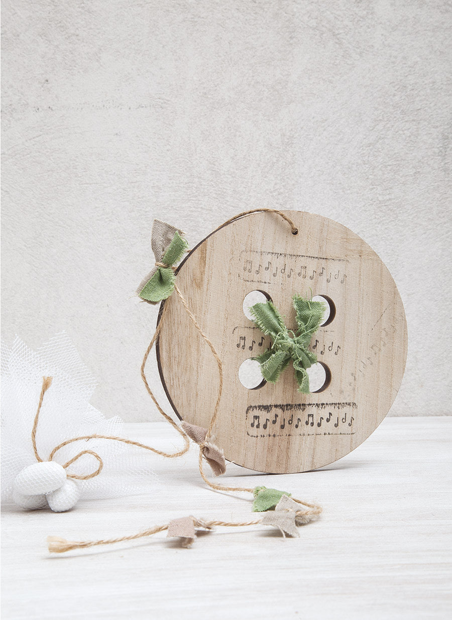 Μπομπονιέρα ξύλινο κουμπί vintage, δωρεάν μεταφορικά!