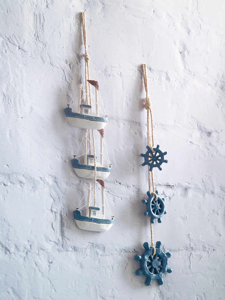 Ναυτική μπομπονιέρα κρεμάστη, με 5 κουφέτα χατζηγιαννάκη αμυγδάλου!