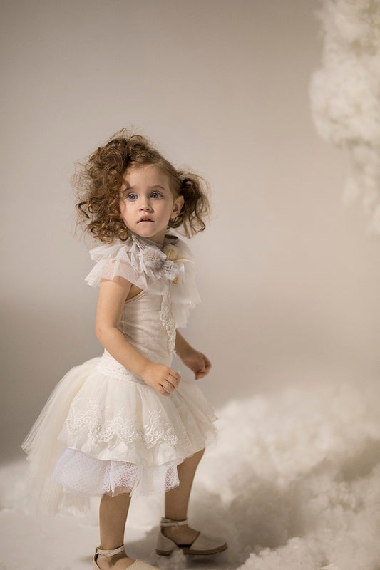 BABY U ROCK 500797C ΣΕΤ ΜΕ TUTU, BODY & ΖΑΚΕΤΑ ΜΕ ΜΟΤΙΦ ΔΑΝΤΕΛΑΣ ΣΤΟ ΜΑΝΙΚΙ & ΜΠΑΝΤΑΝΑ